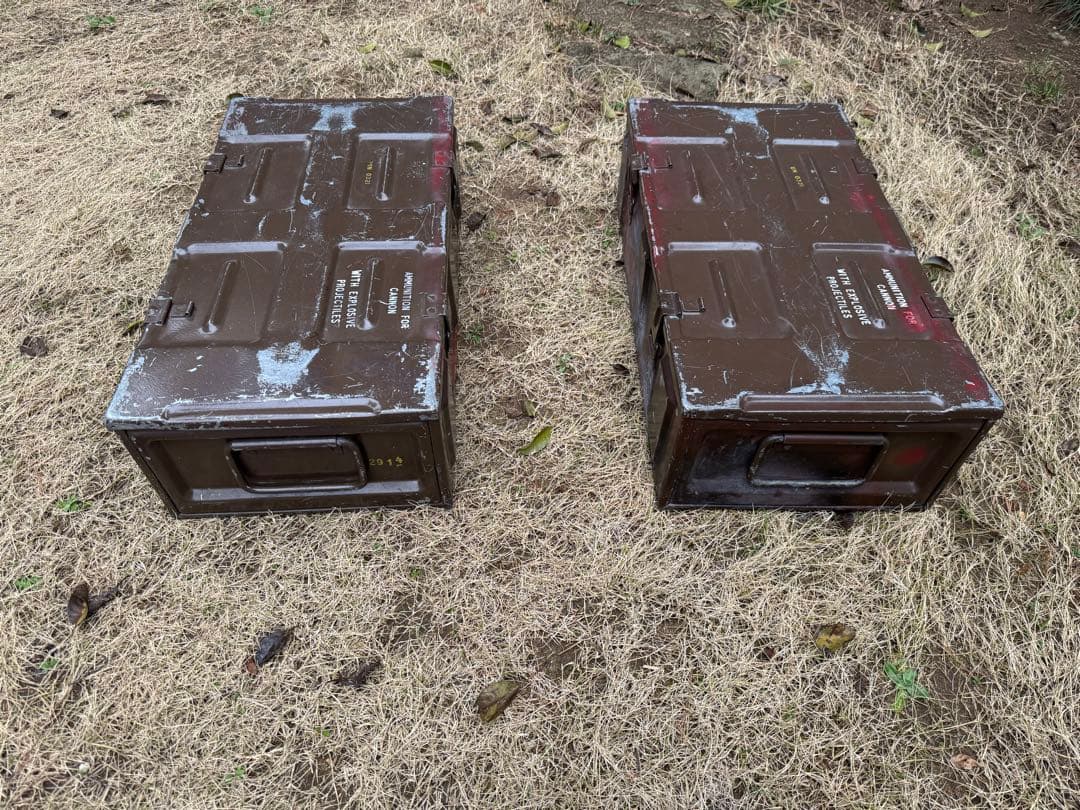 希少！　米軍放出品　ヴィンテージ　アンモボックス　スチール製　2個セット