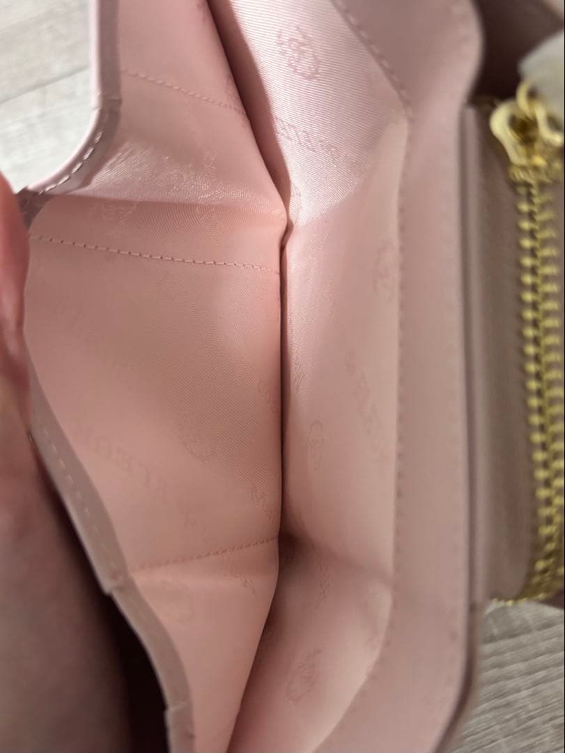 Maison de FLEUR リボンキルティング 財布 ピンク