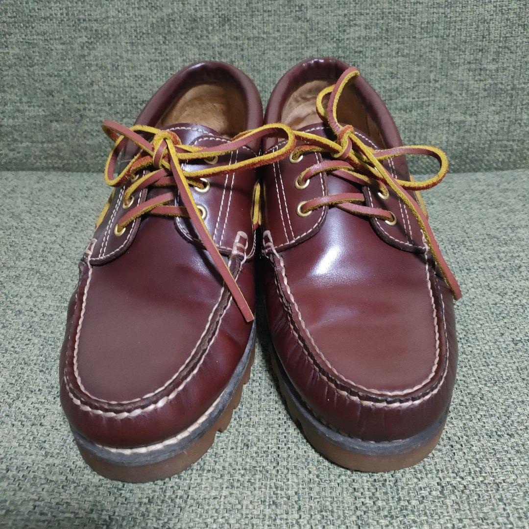 3eye風 EDWIN デッキシューズ レザー サイズ44 27.5cm相当