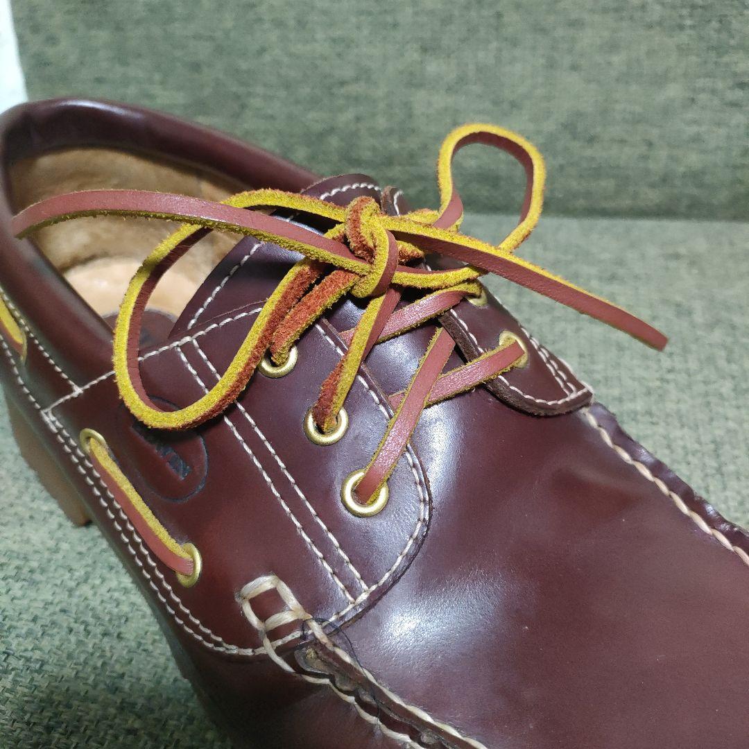 3eye風 EDWIN デッキシューズ レザー サイズ44 27.5cm相当