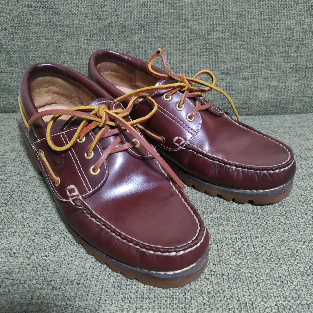 3eye風 EDWIN デッキシューズ レザー サイズ44 27.5cm相当