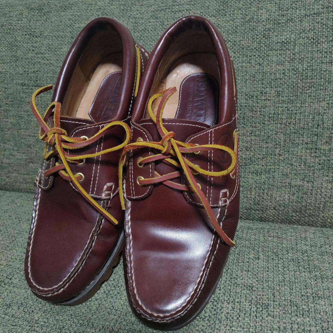 3eye風 EDWIN デッキシューズ レザー サイズ44 27.5cm相当