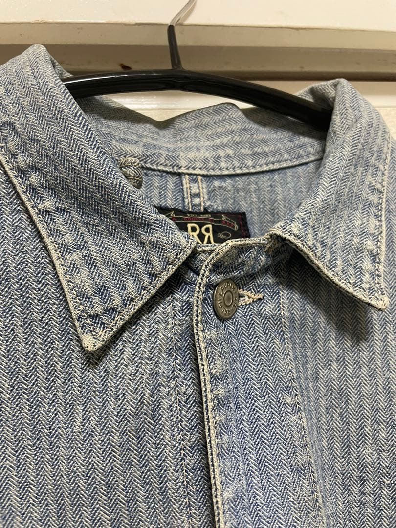 RRL デニムカバーオール ヘリンボーン 90s 三ツ星 USA製 サイズＳ