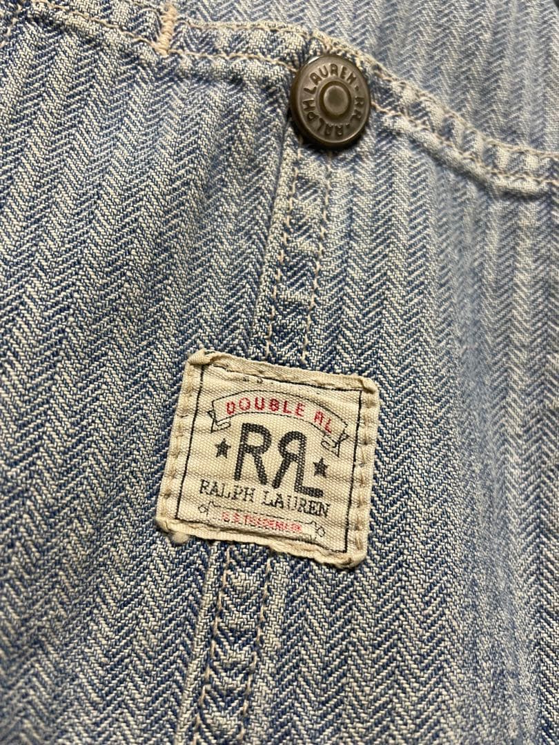 RRL デニムカバーオール ヘリンボーン 90s 三ツ星 USA製 サイズＳ