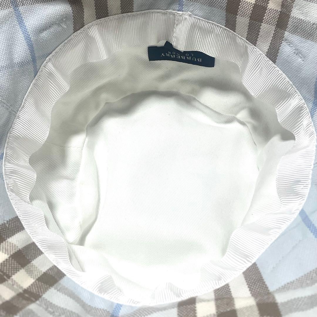 美品　バーバリー　ロンドン　チェック柄バケットハット　 Lサイズ