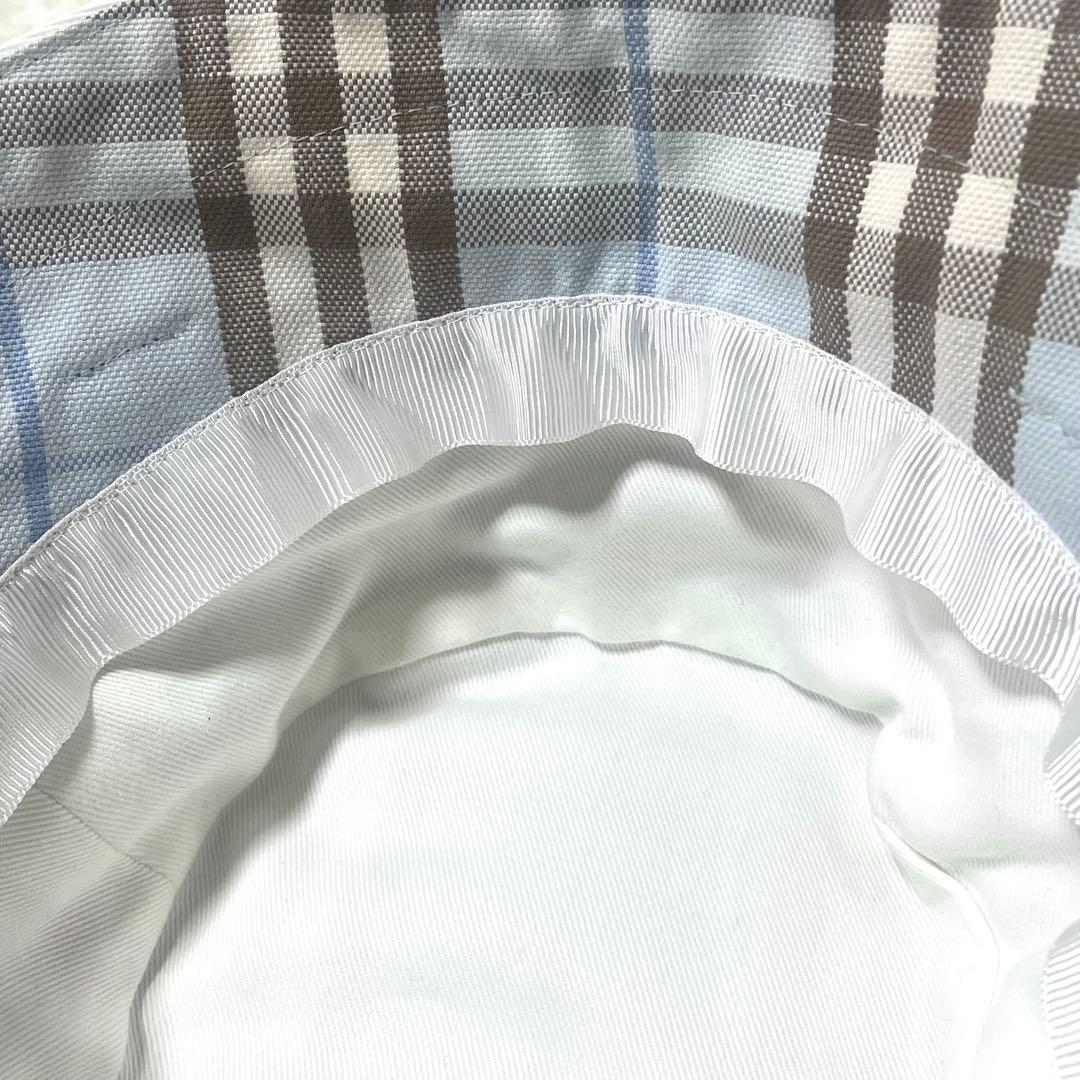 美品　バーバリー　ロンドン　チェック柄バケットハット　 Lサイズ