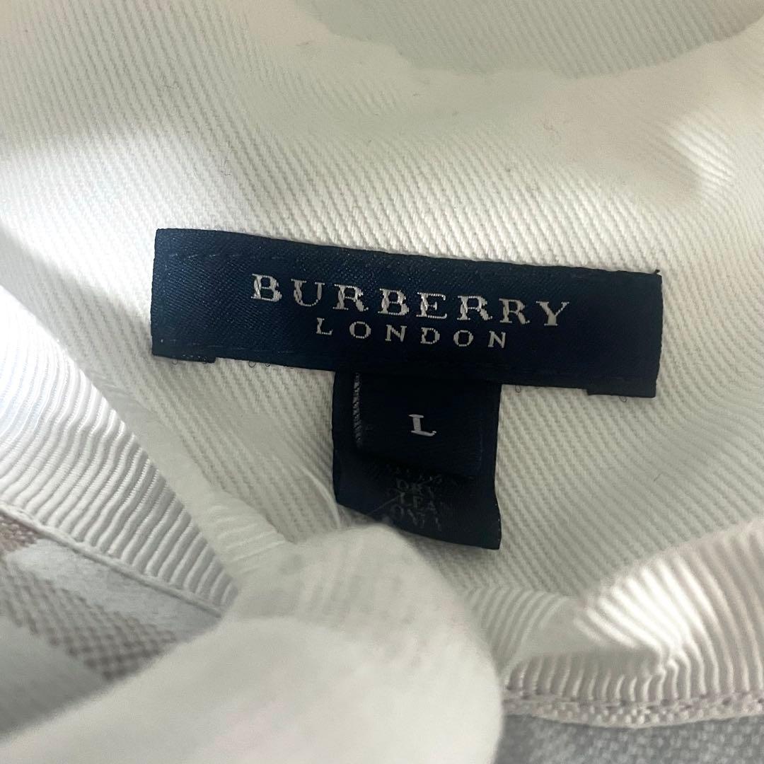 美品　バーバリー　ロンドン　チェック柄バケットハット　 Lサイズ