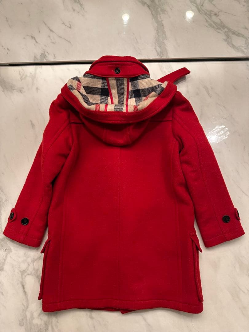 バーバリー ウール コート ダッフルコート 赤　子供用　8Y 128