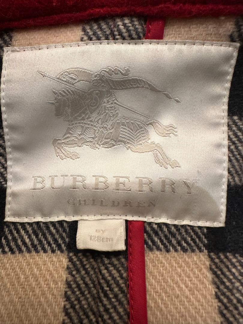 バーバリー ウール コート ダッフルコート 赤　子供用　8Y 128