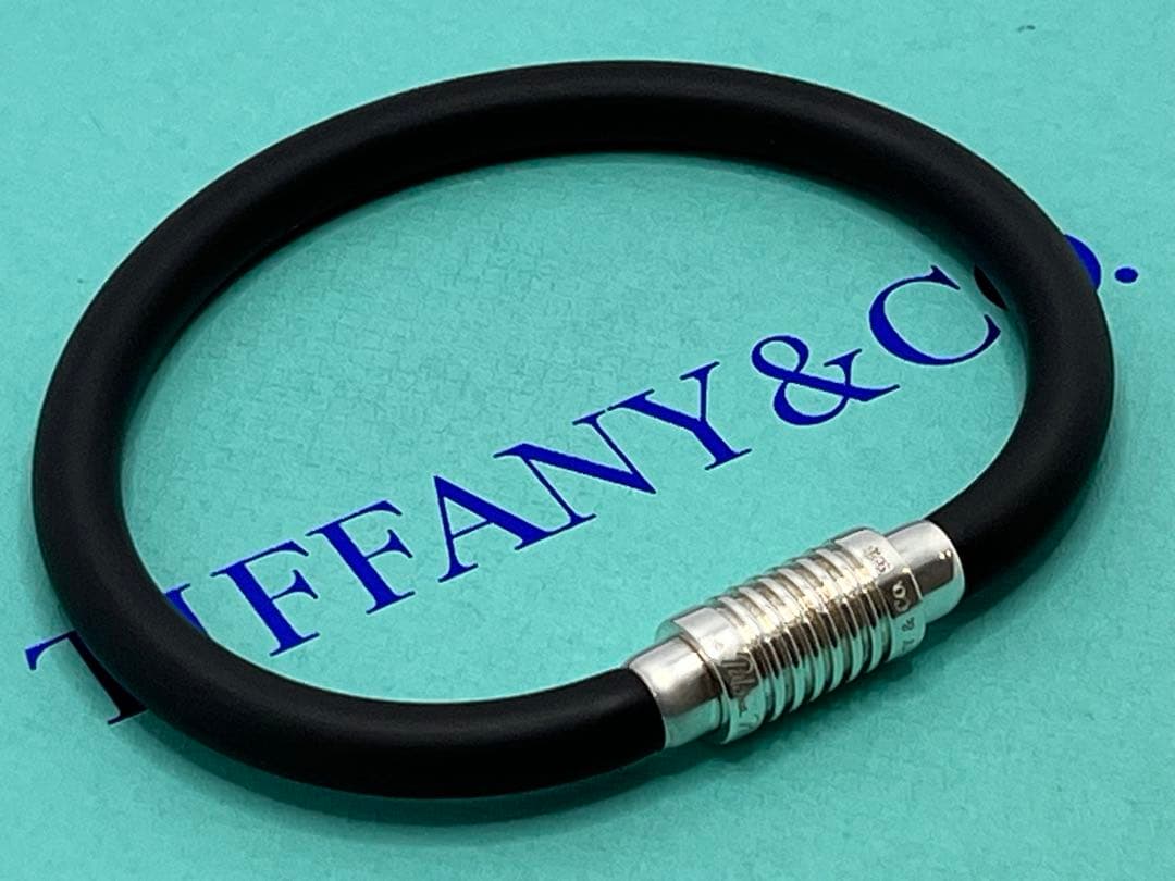 c511 美品　ティファニー　グルーブ　サーファーブレスレット　ラバーマグネット