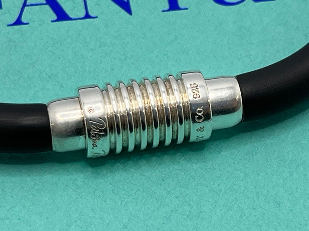 c511 美品　ティファニー　グルーブ　サーファーブレスレット　ラバーマグネット