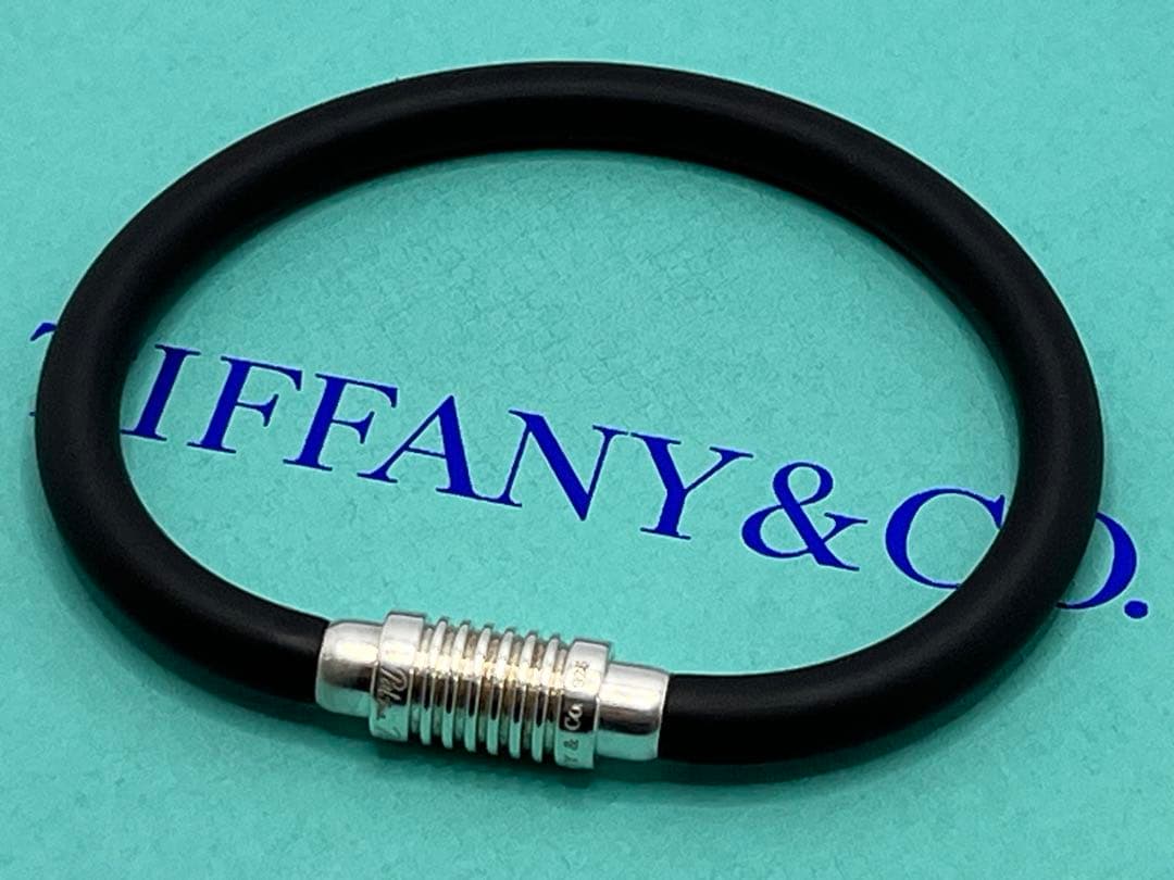 c511 美品　ティファニー　グルーブ　サーファーブレスレット　ラバーマグネット