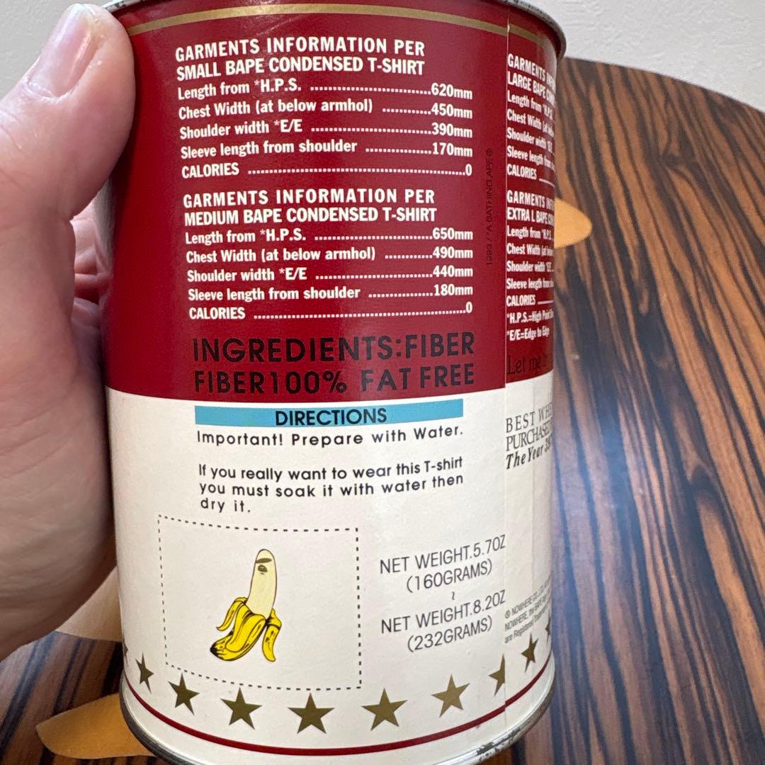 d*7様 新品未使用 BAPE 青山限定 缶 Tシャツ 日本製 APE エイプ