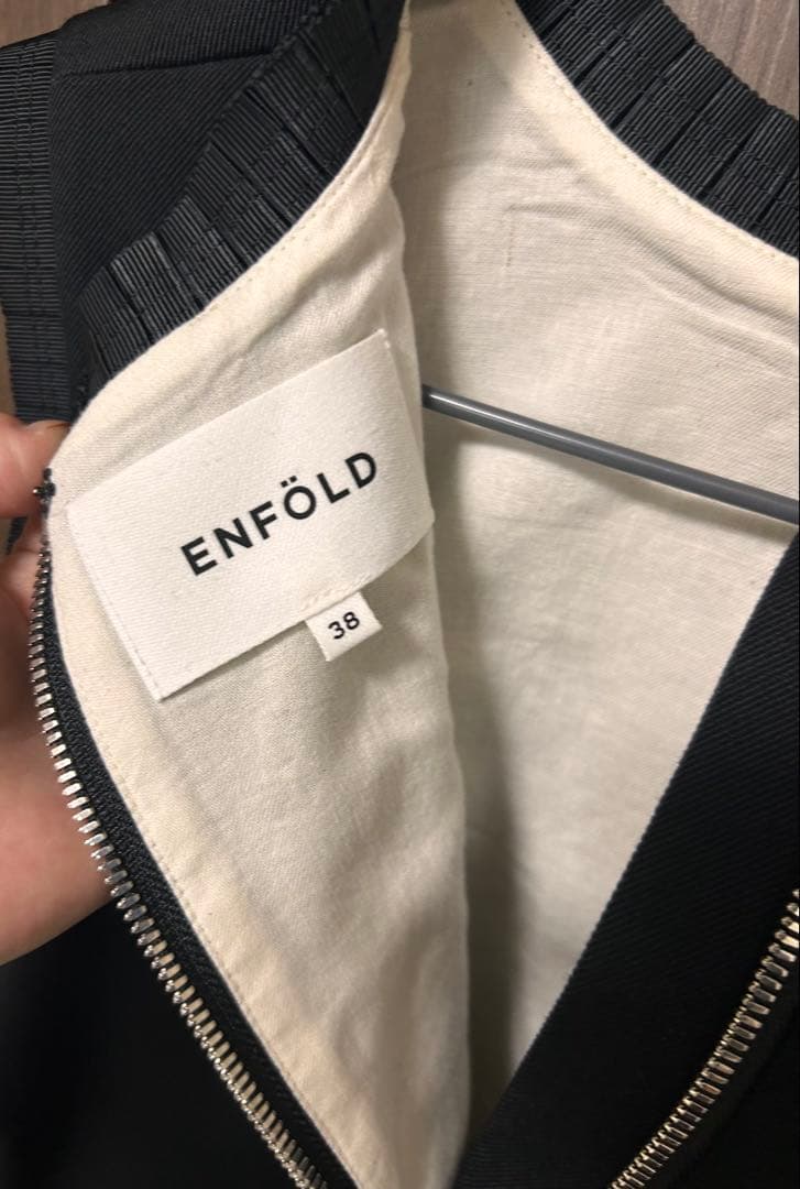 完売品ENFOLDエンフォルドファインウールギャバノースリーブベスト