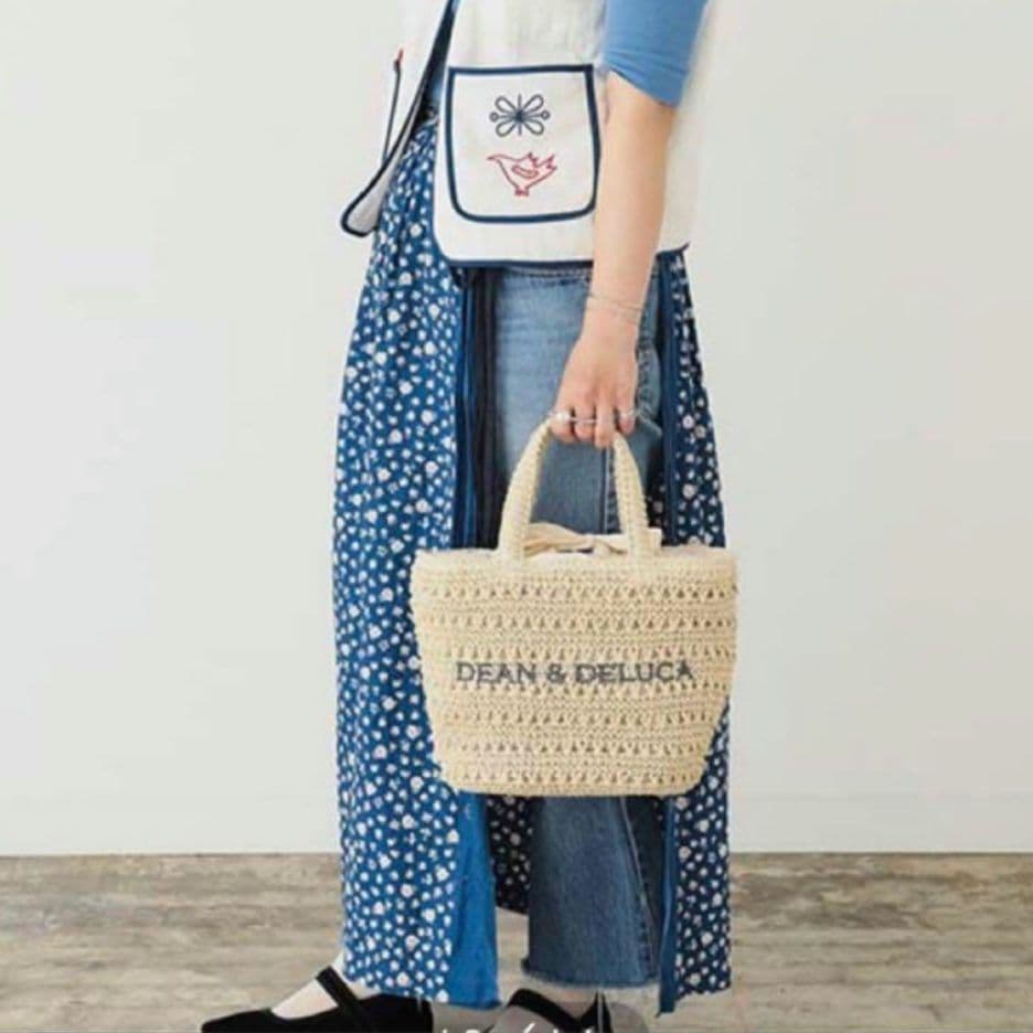 【未使用】DEAN&DELUCA BEAMS かごバッグ S ナチュラル