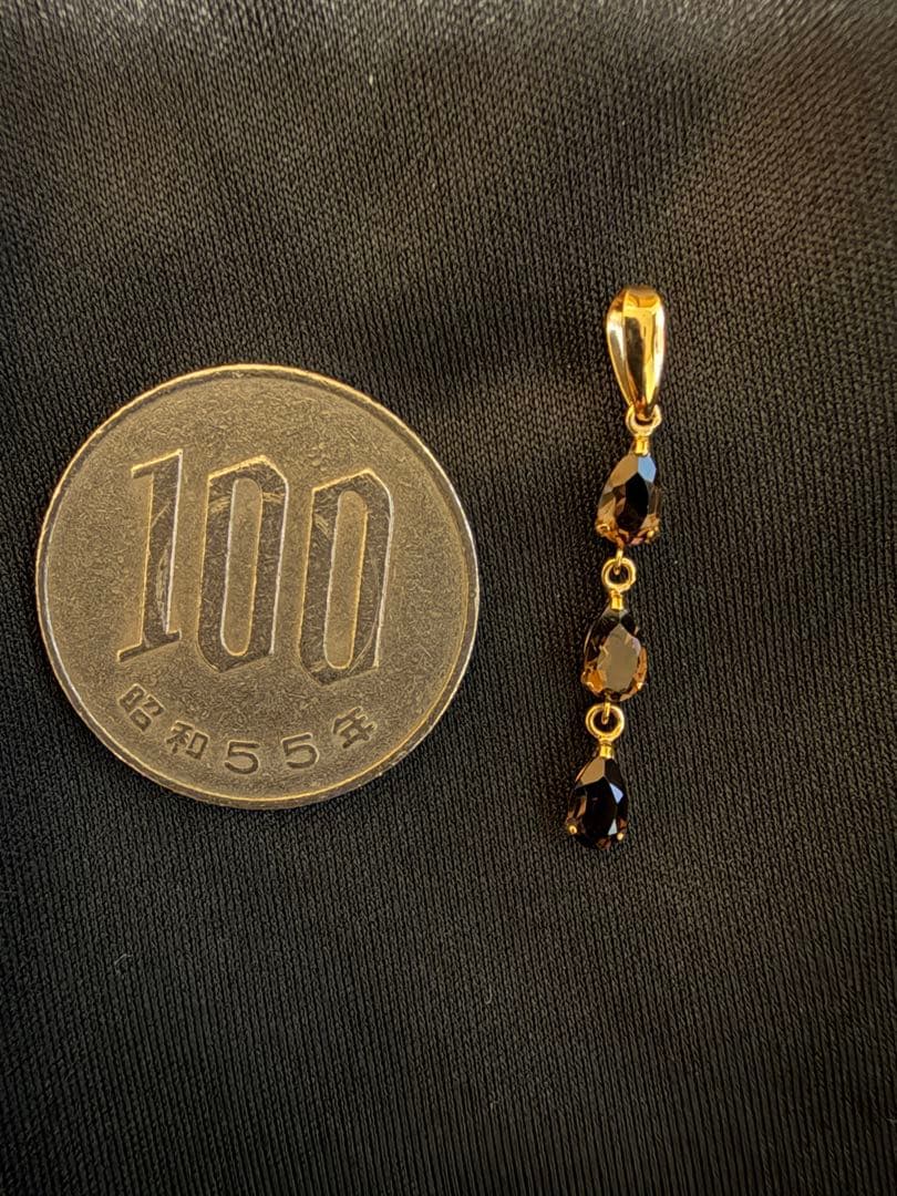 K18 yg スモーキークォーツ　ペンダントトップ
