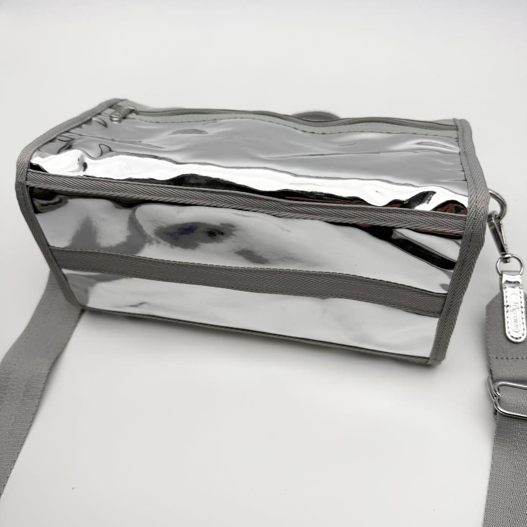 【極美品】レスポートサック 2way ショルダー ハンドバッグ ミラー シルバー