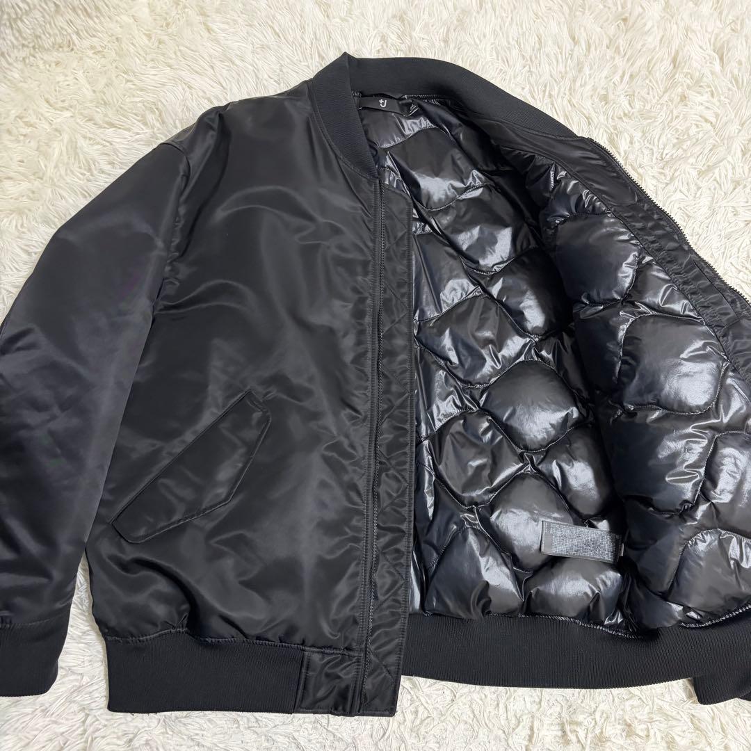 【極美品】UNIQLO +J ハイブリッドダウンオーバーサイズMA-1 ブラック