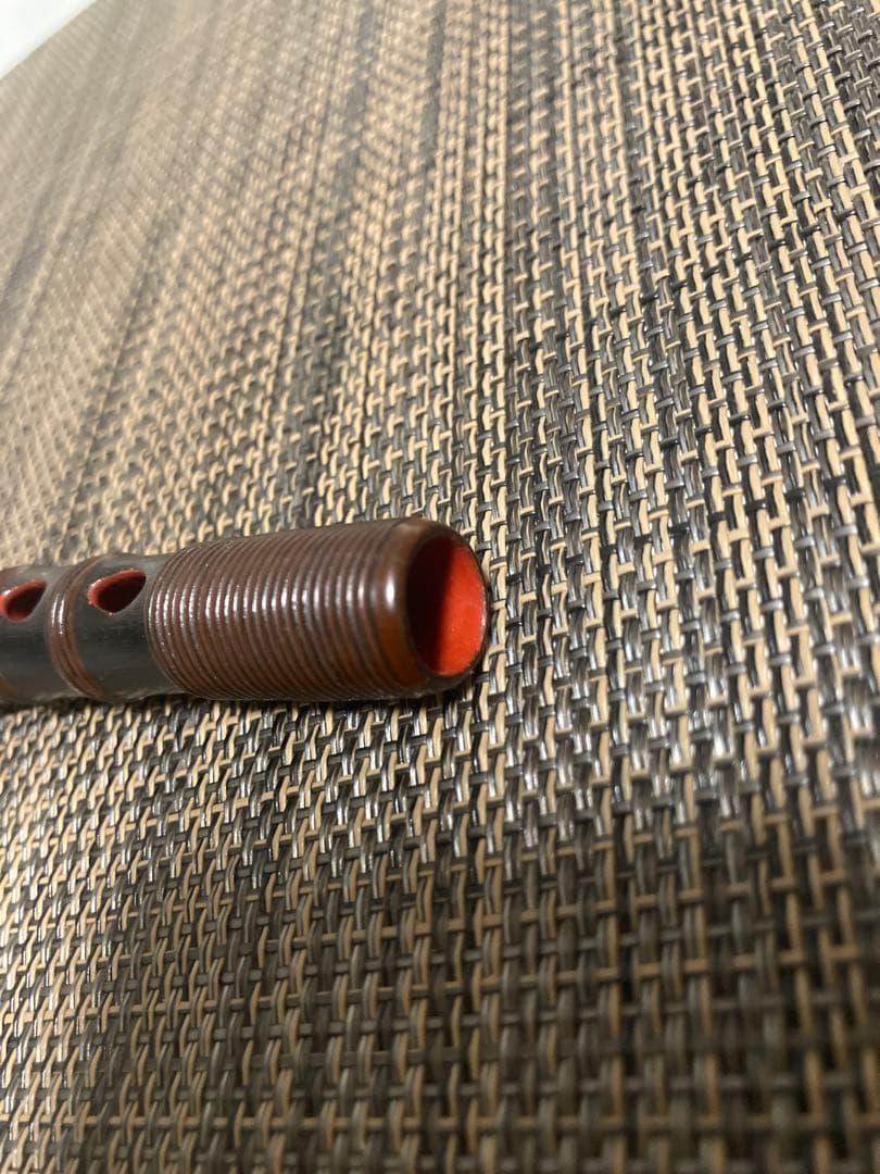 篳篥(ひちりき) 本管　雅楽　籐巻き　和楽器　越殿楽　龍笛　笙　笛袋・ろぜつ付き