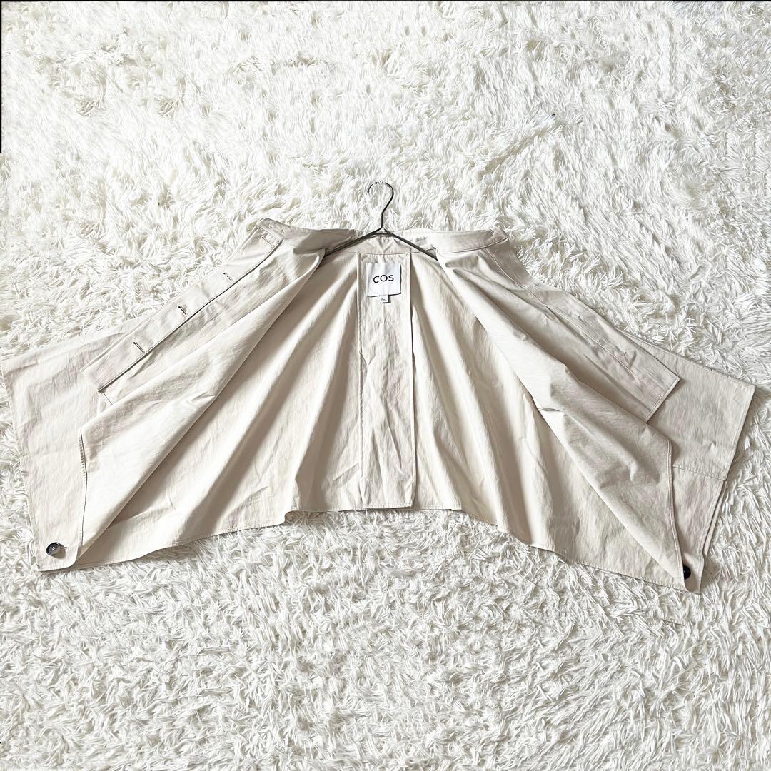 COS コス オーバーサイズ クロップド トレンチコートケープ