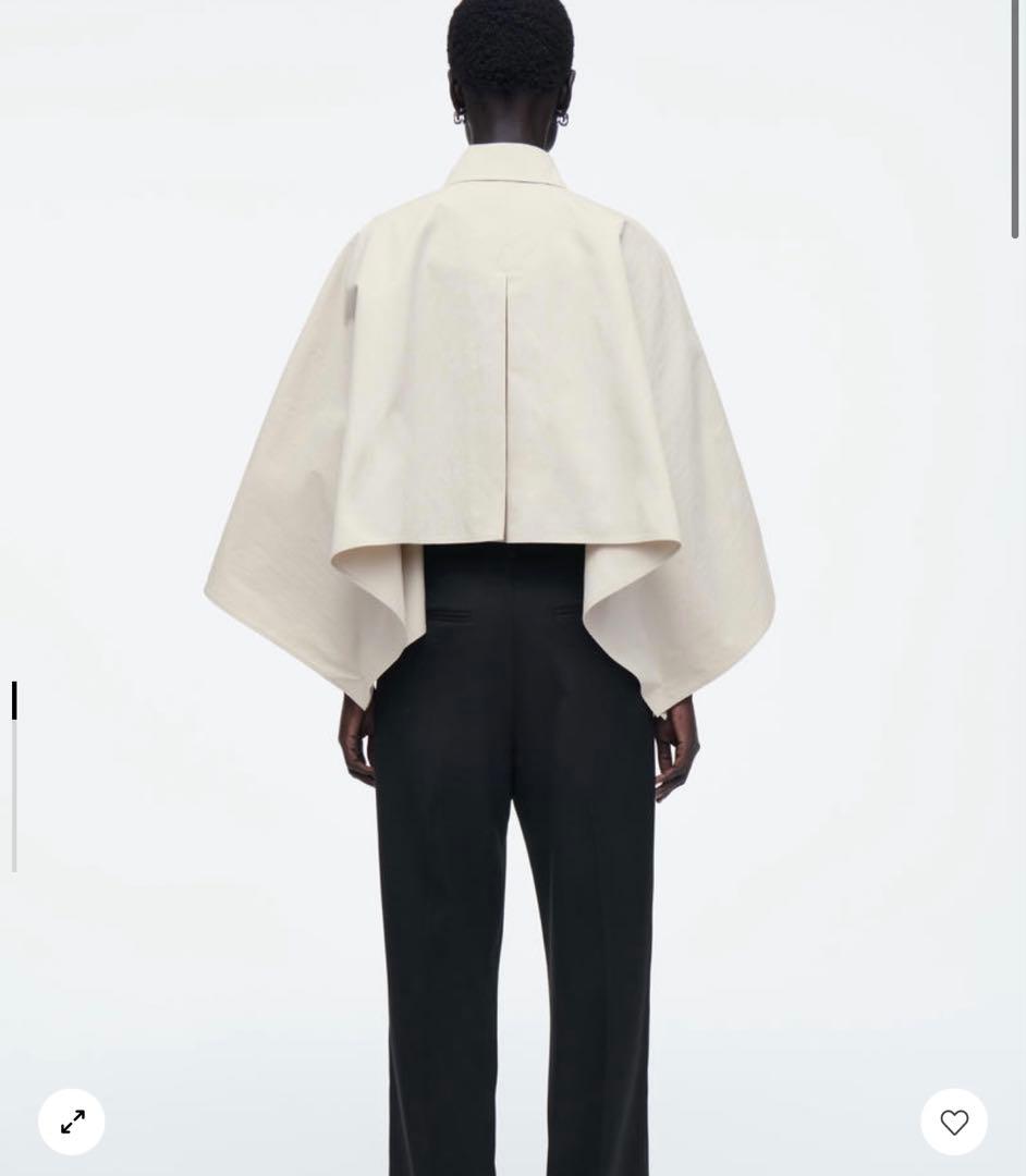 COS コス オーバーサイズ クロップド トレンチコートケープ