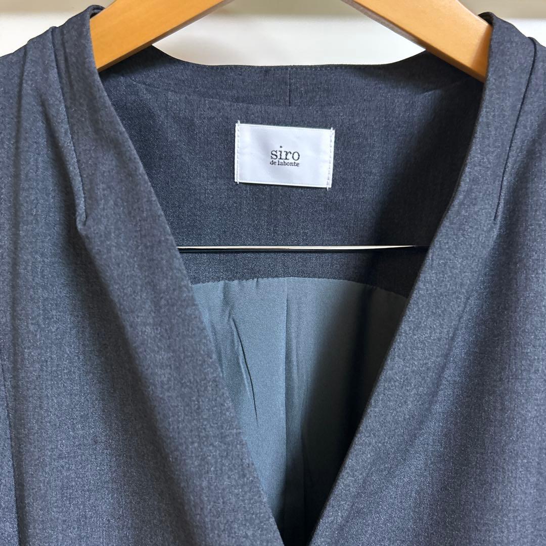 【siro de labonte シロ】ストレッチAラインノーカラー ベスト