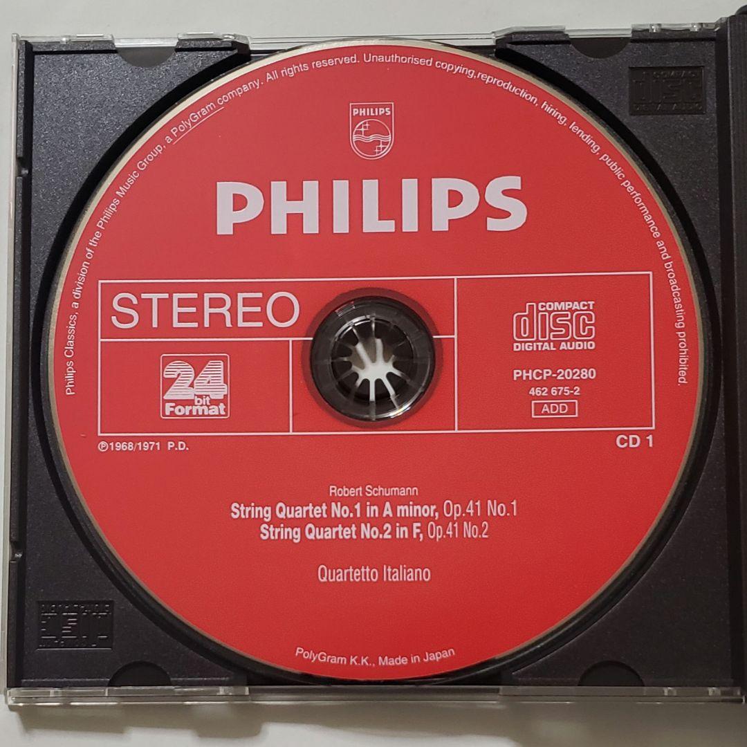帯付　：　イタリア四重奏団　／　シューマン　ブラームス　弦楽四重奏曲全集
