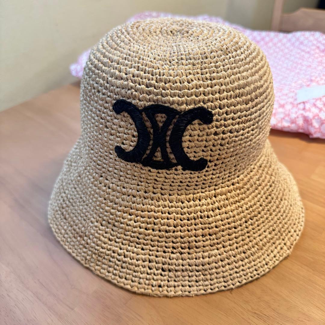 celine 新品タグ付 トリオンフ ラフィアハット