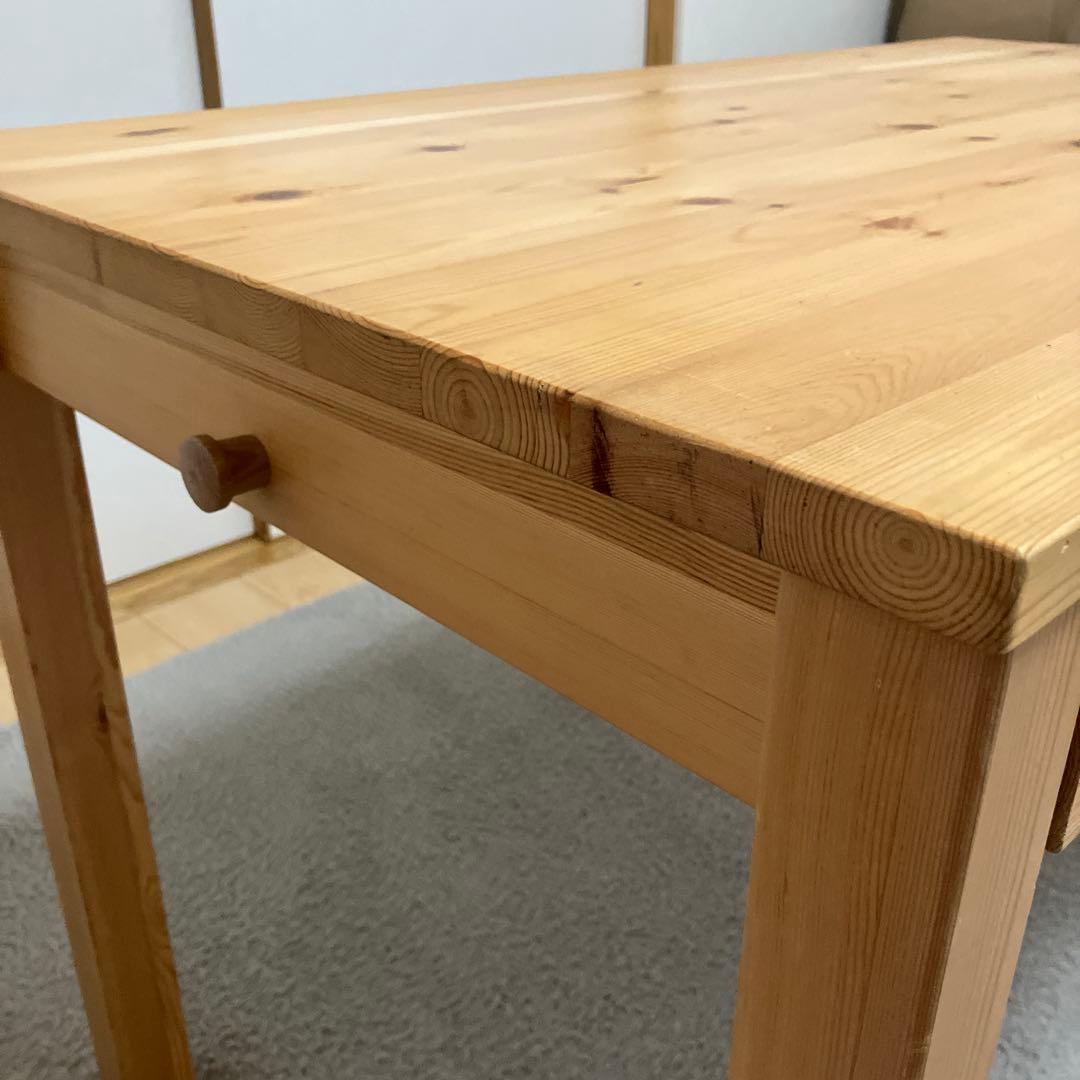 無印良品　学習机　パイン材　パソコンディスク