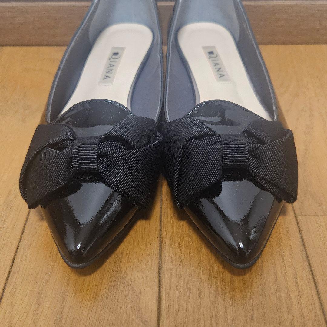 極美品☆ DIANA パンプス オペラシューズ リボン ポインテッドトゥ
