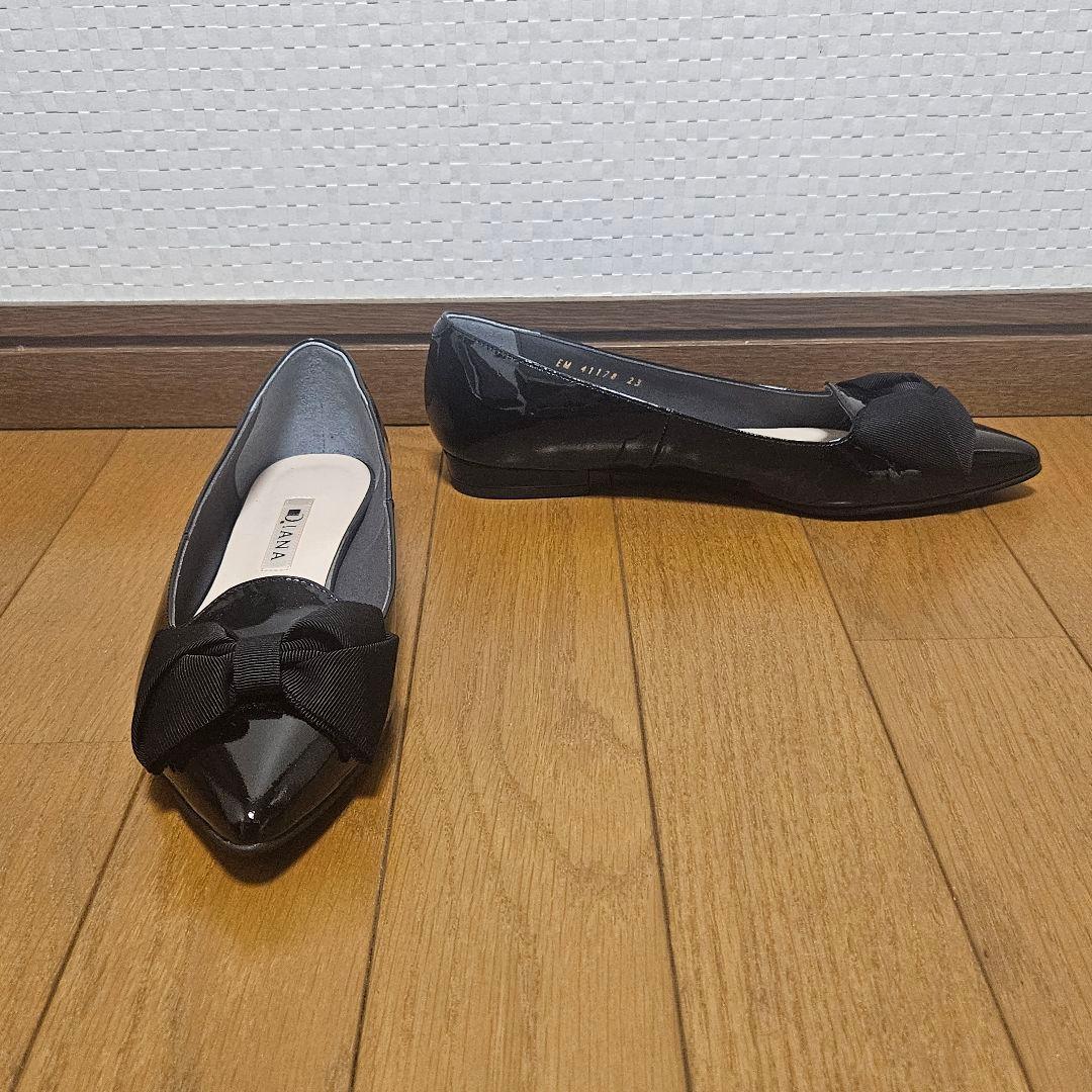 極美品☆ DIANA パンプス オペラシューズ リボン ポインテッドトゥ