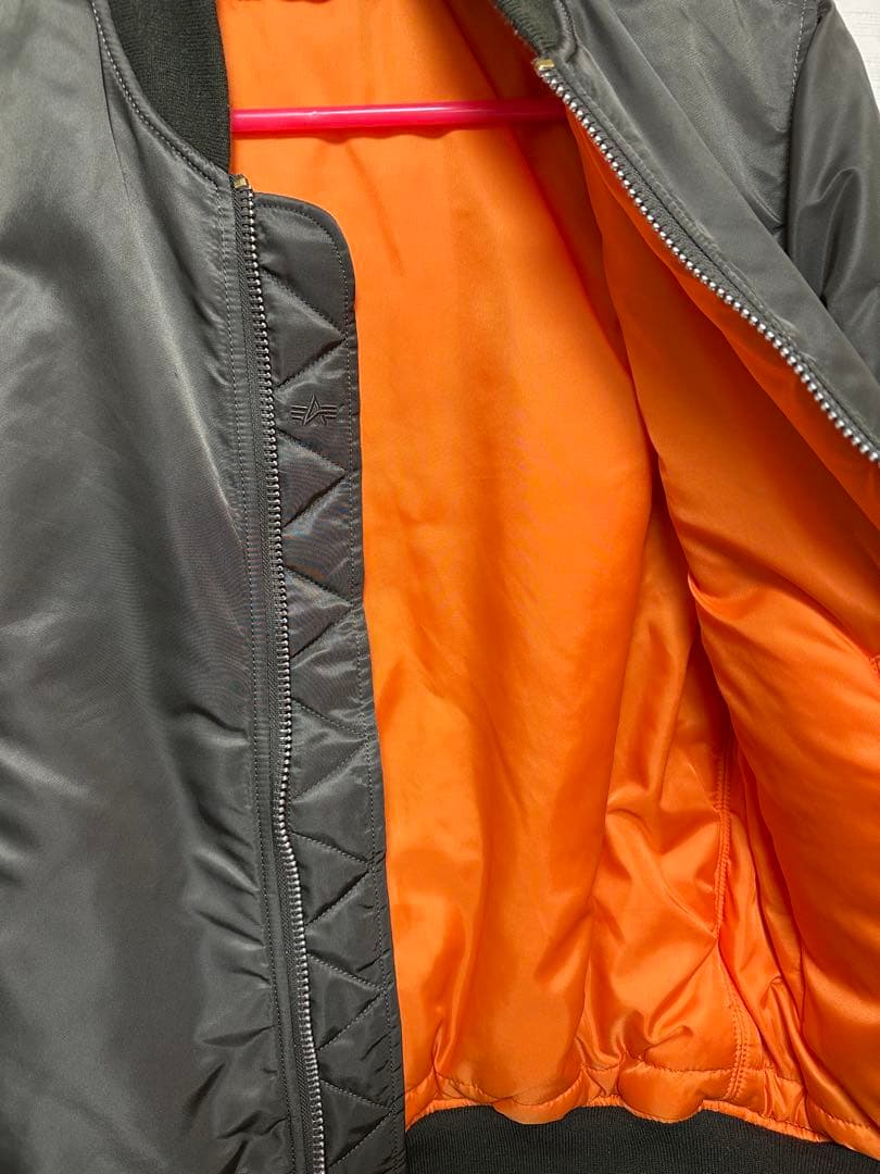 ALPHA グレー MA-1 フライトジャケット