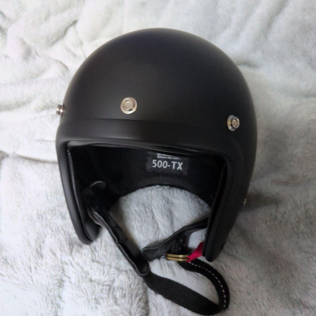 500-TX ジェットヘルメット マットブラック　61〜62cm
