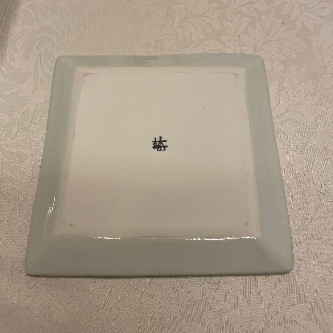 砥部焼　梅山窯　布目角皿コレクション8点セット