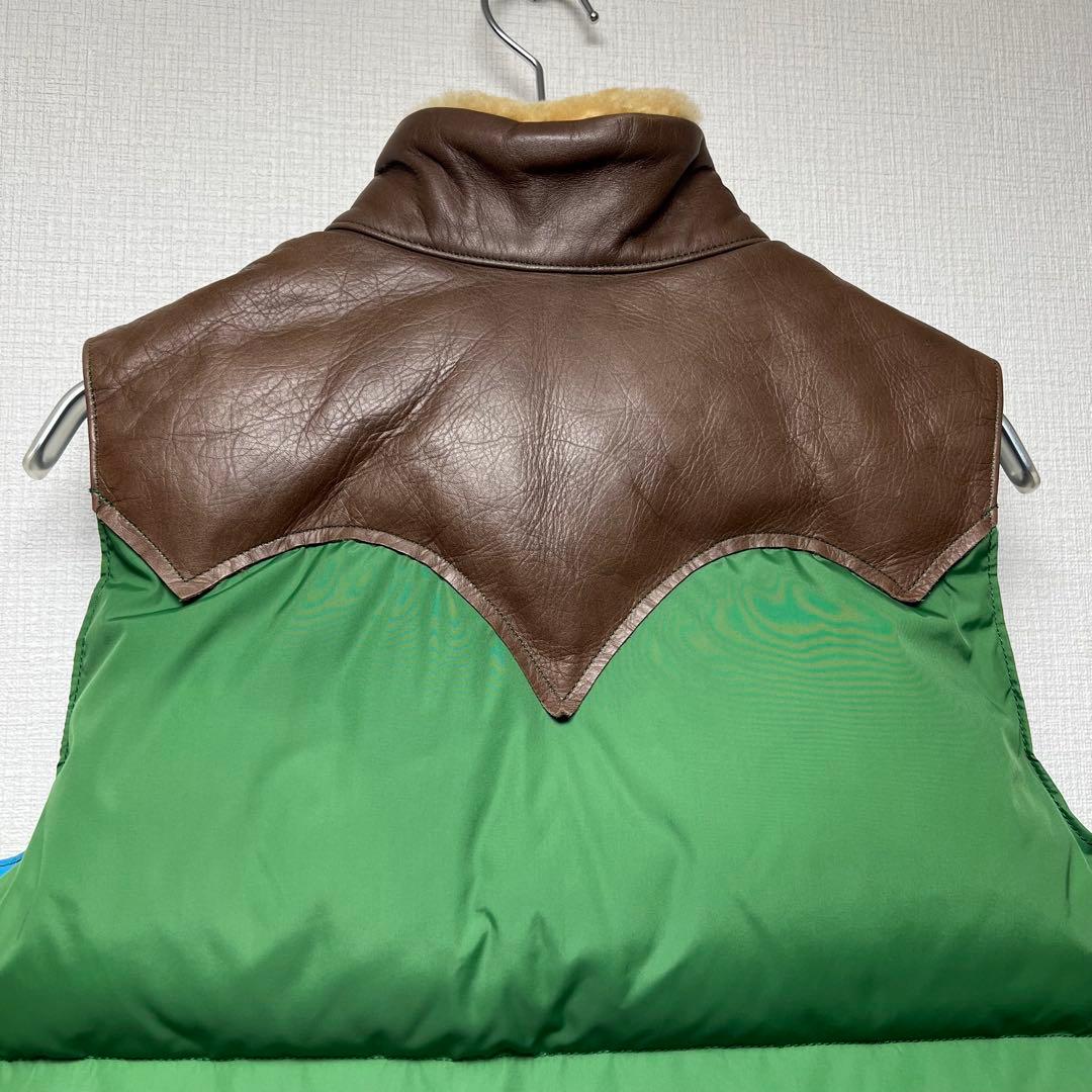 【訳あり格安】ロッキーマウンテン ダウンベスト レザー ジャケット アメカジ
