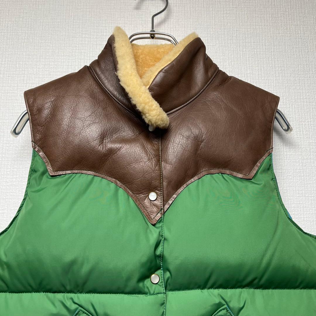 【訳あり格安】ロッキーマウンテン ダウンベスト レザー ジャケット アメカジ