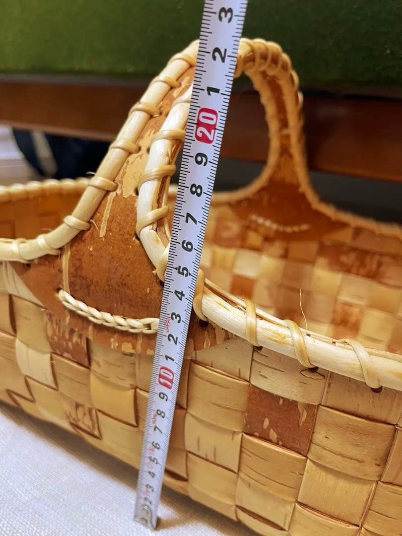 希少な白樺かご！1点のみ　ロシアSvetlana作　白樺のかご