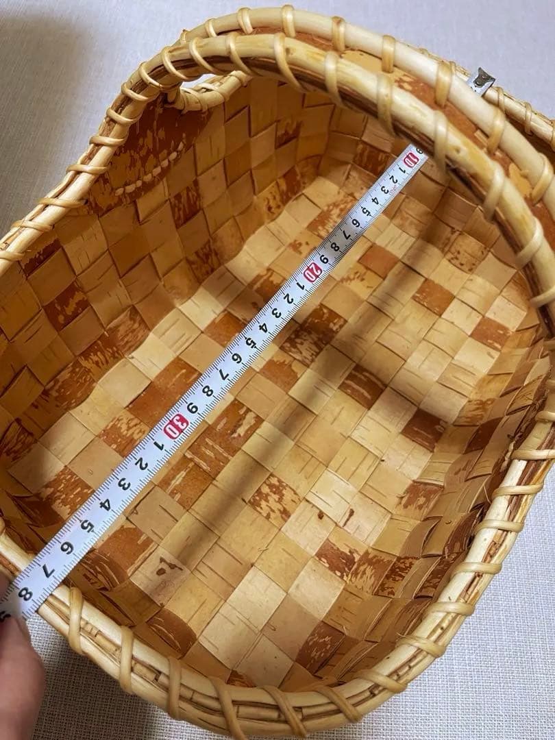 希少な白樺かご！1点のみ　ロシアSvetlana作　白樺のかご