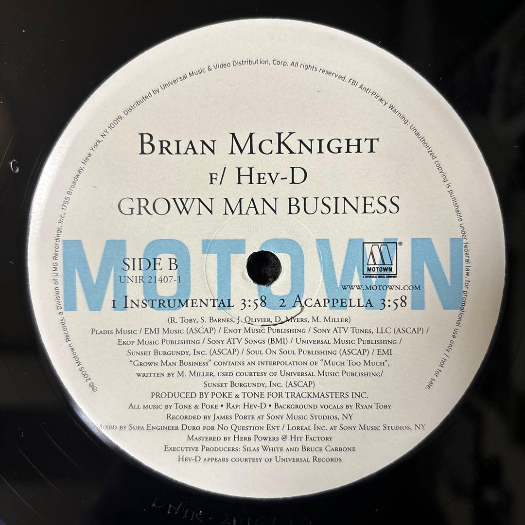 ⭐︎激レア盤⭐︎BRIAN MCKNIGHT-GROWN MAN BUSINESS