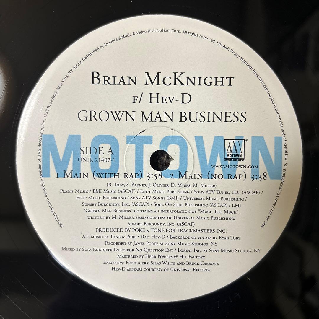 ⭐︎激レア盤⭐︎BRIAN MCKNIGHT-GROWN MAN BUSINESS