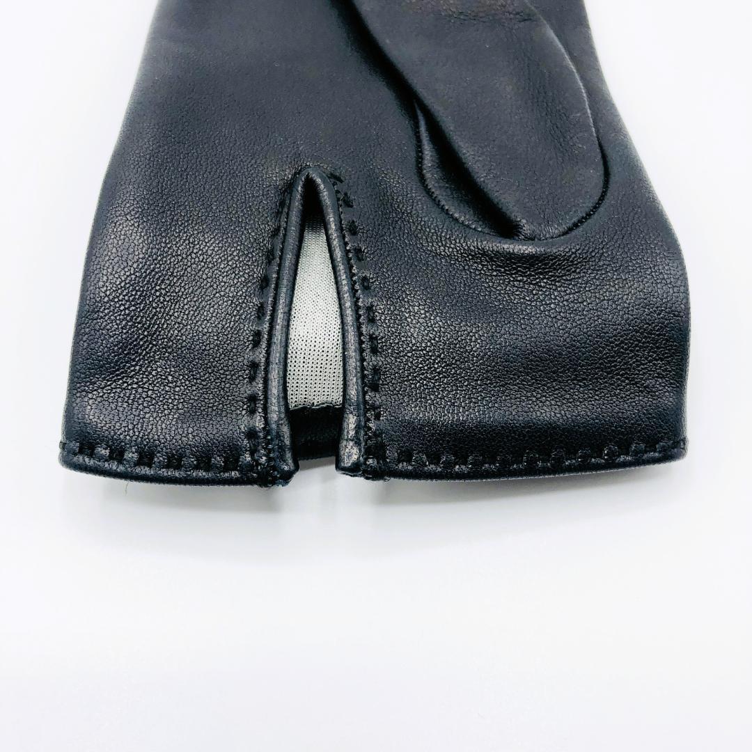 HERMES エルメス レザーグローブ ケリーカデナ ゴールド 黒 手袋 美品