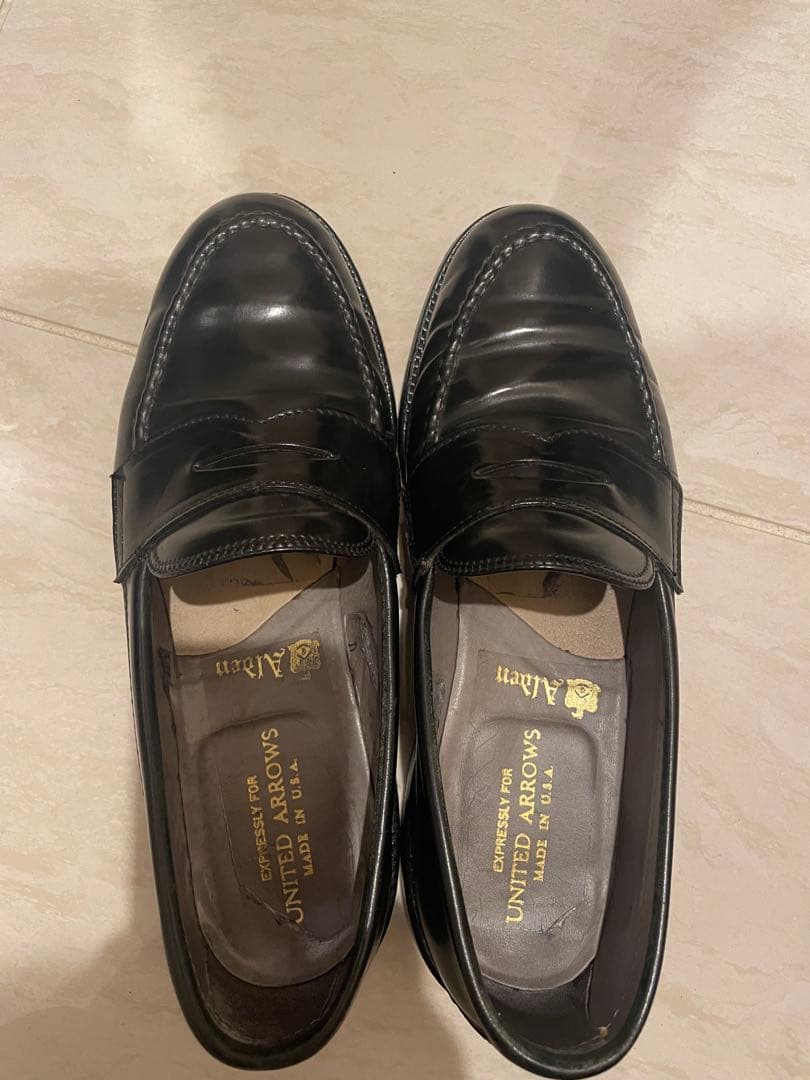 Alden 9636 6D 一部革裂けあり コードバン ローファー