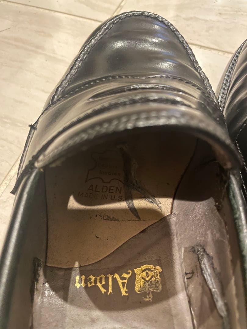 Alden 9636 6D 一部革裂けあり コードバン ローファー