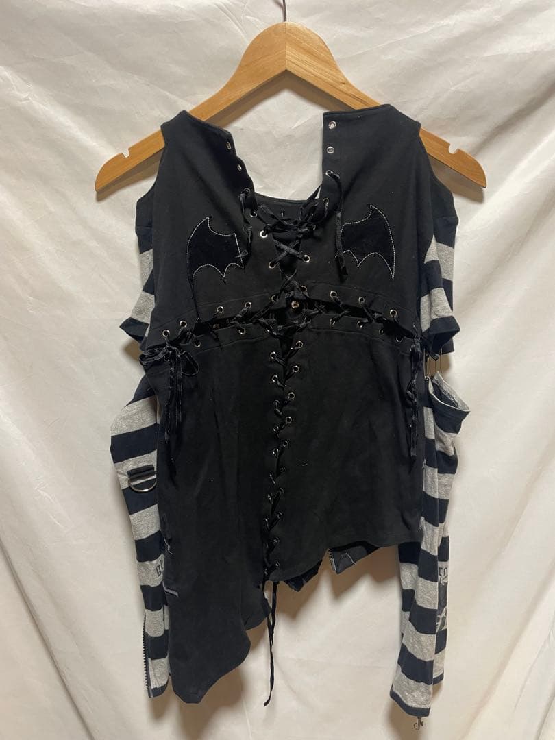 今月削除　　　　Y2K パンク　グランジ　ストリート　カスタムカットソー