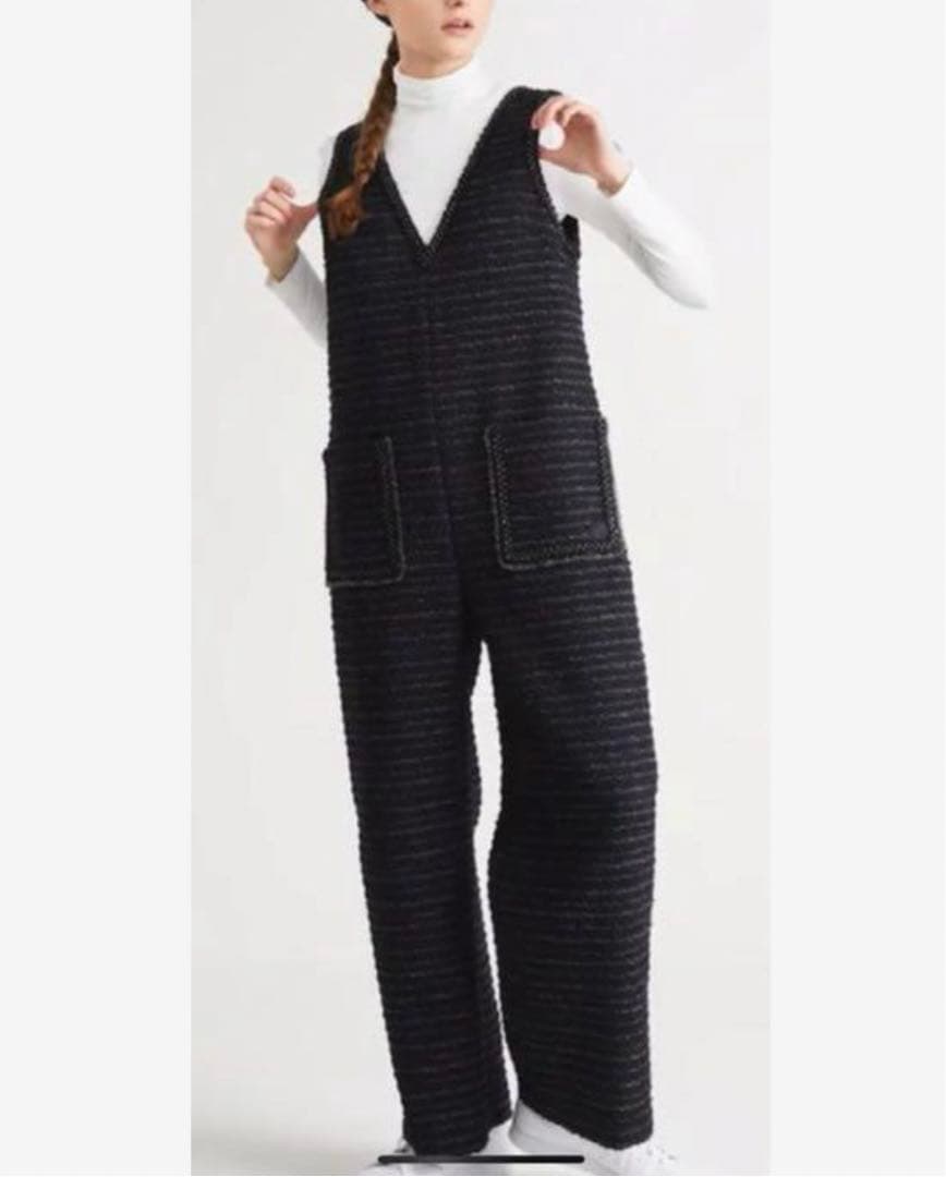 ボーダーズアットバルコニー　ツイード　オールインワン　サロペット