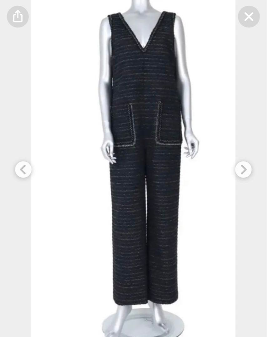 ボーダーズアットバルコニー　ツイード　オールインワン　サロペット