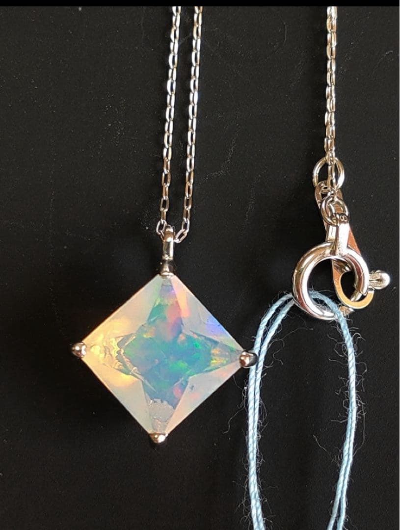 pt950 天然オパール ペンダント pt850 ネックレス