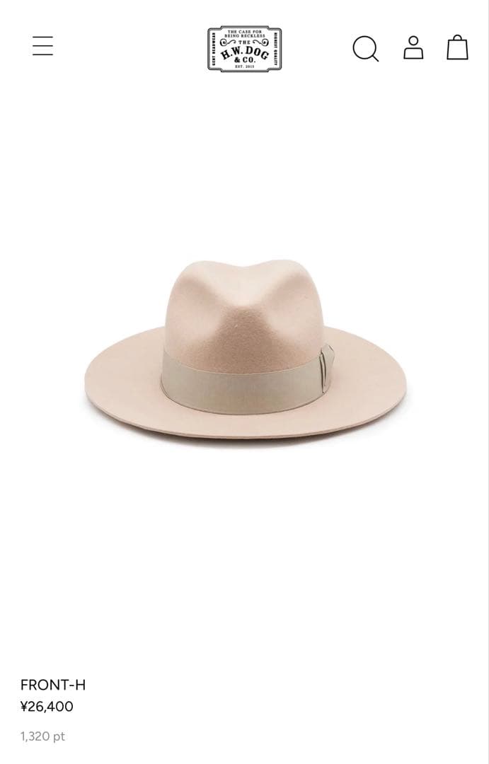 帽子 THE H.WDOG&CO. FRONT-H