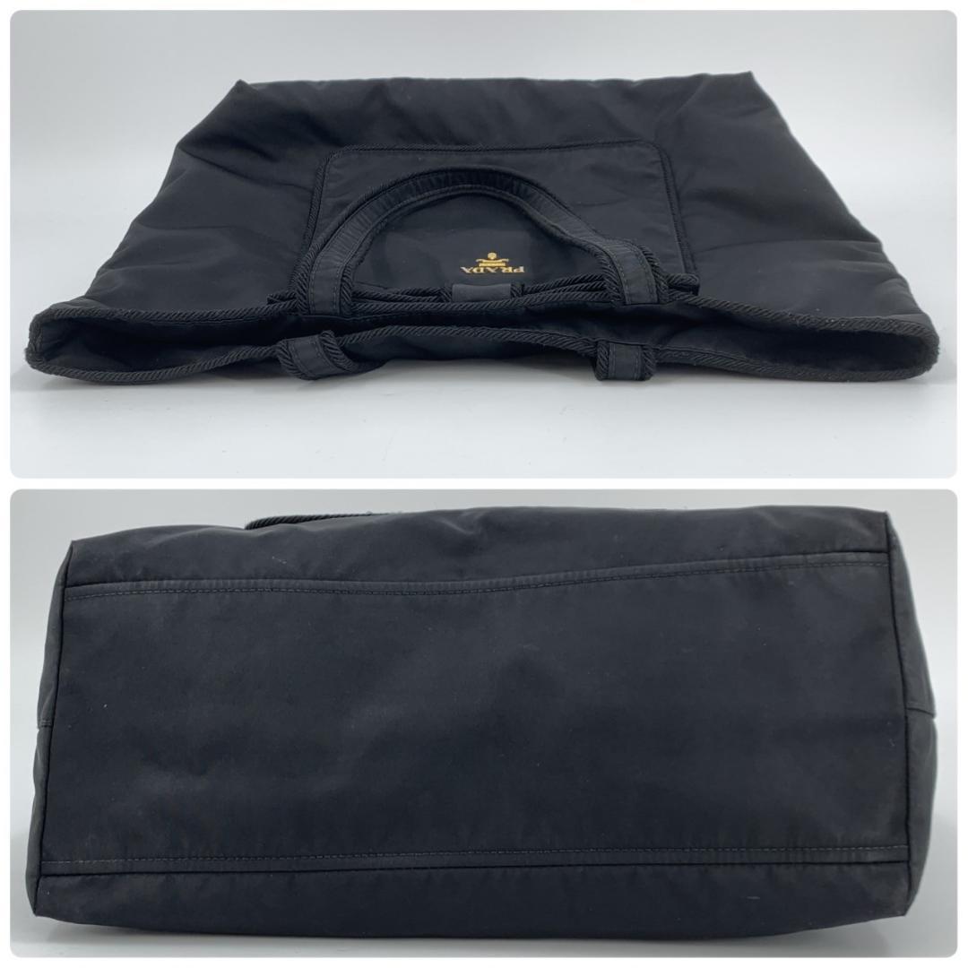 プラダ リボン フィオッコ トートバッグ ショルダーバッグ ゴールドロゴ