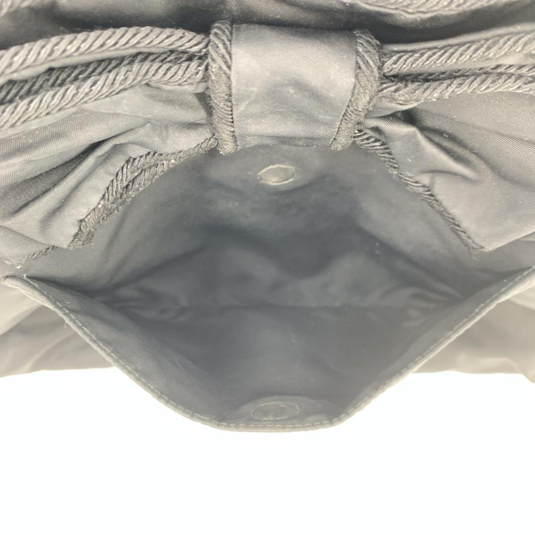 プラダ リボン フィオッコ トートバッグ ショルダーバッグ ゴールドロゴ